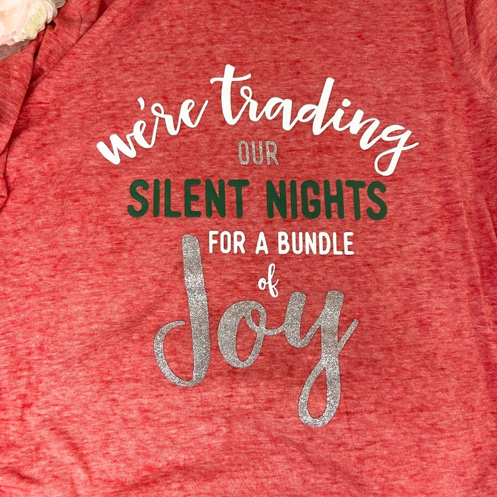 Motherhood Maternity Holiday Long Sleeve T-Shirt Red Large - Picture 6 of 8